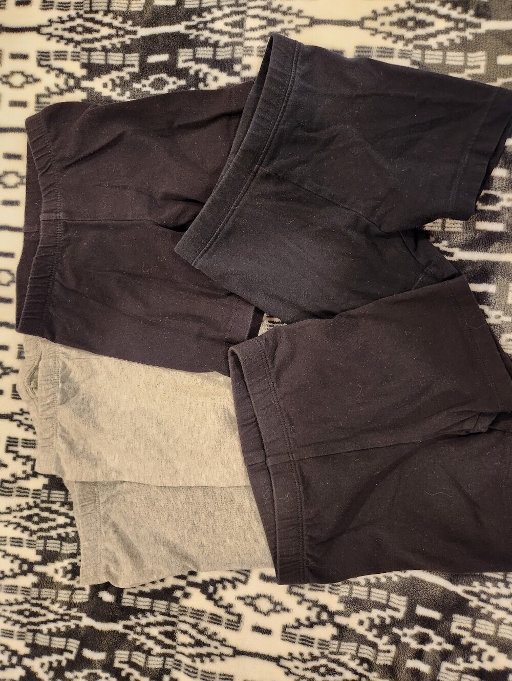 Kids Stretch Jersey Pull-On Shorts Bundle - Black and Heather Gray, Size 3T
